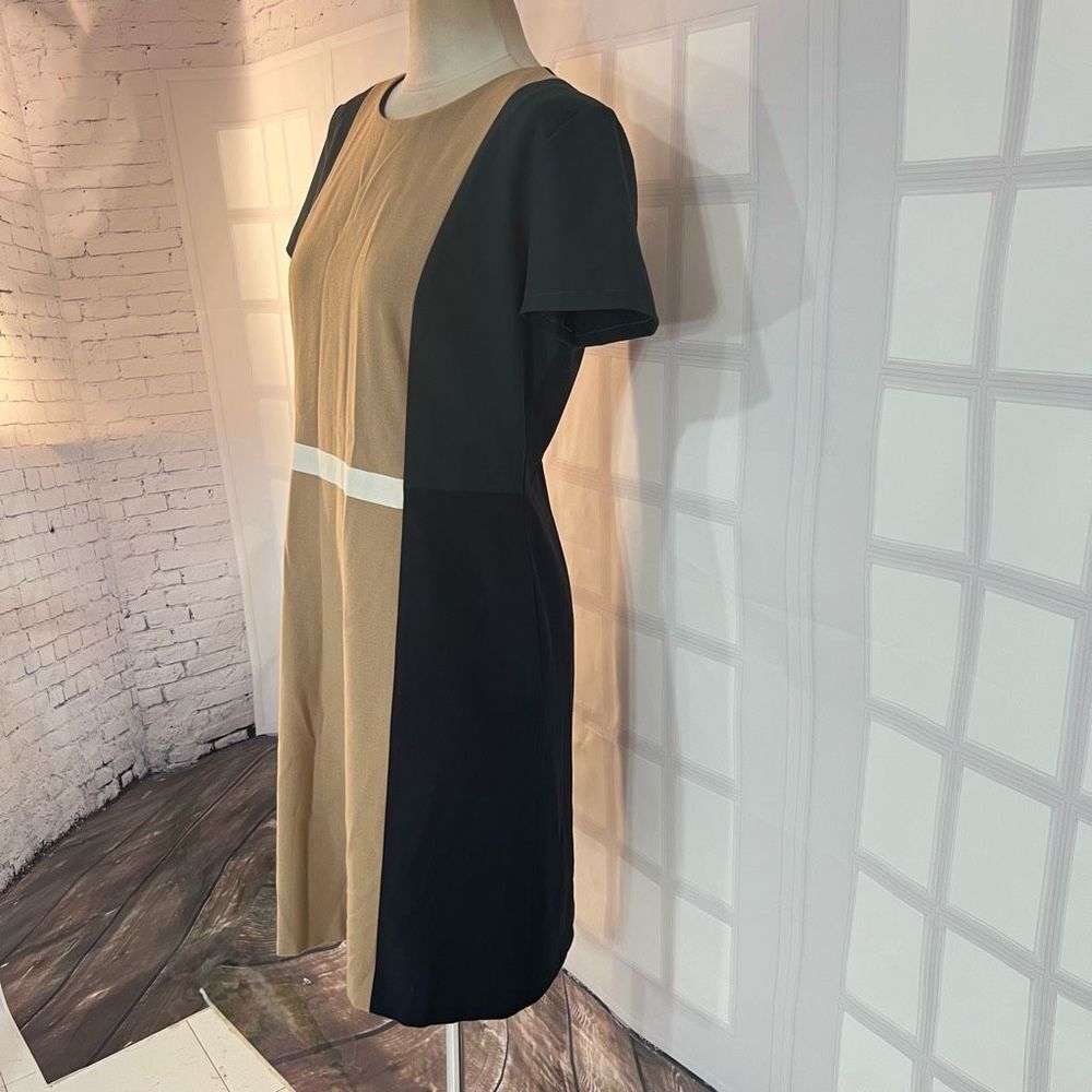 Boss Hugo Boss short sleeve colorblock business professional sheath dress sz 10 - Picture 3 of 11